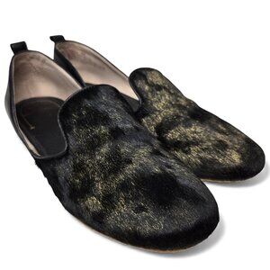 Latigo Albany D'orsay Calf Hair Loafers Women's Cut Out Sides Leather Slip On 8M